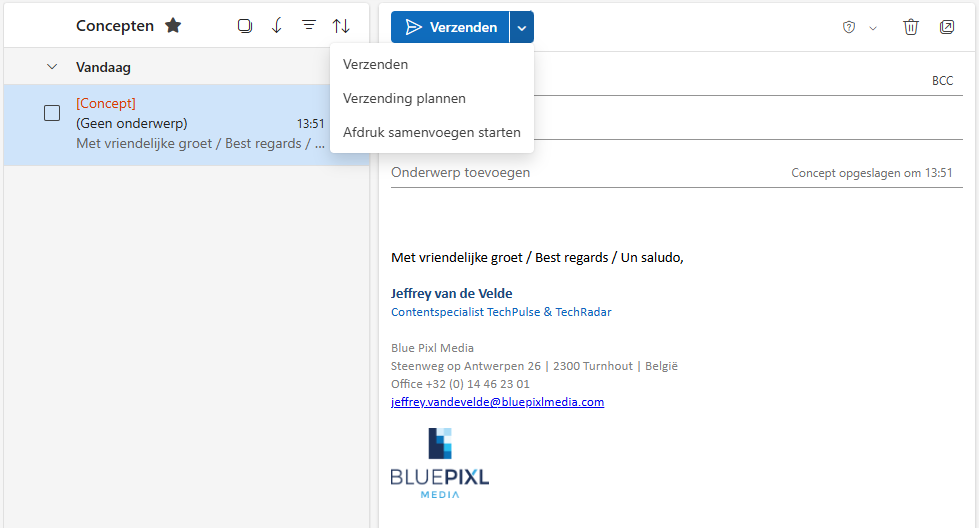 Stap 2 - Plannen in Outlook