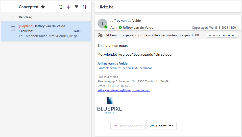 Stap 4 - Plannen in Outlook