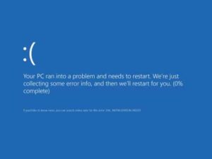 Blue screen of death