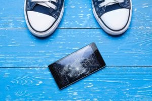 gebroken smartphone scherm