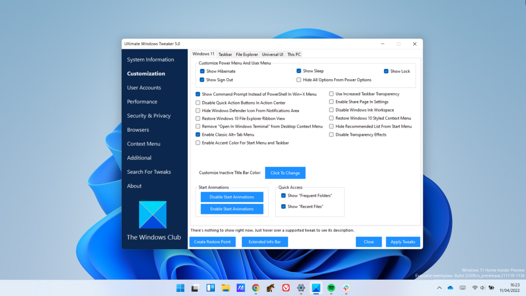 Windows Ultimate Tweaker 5