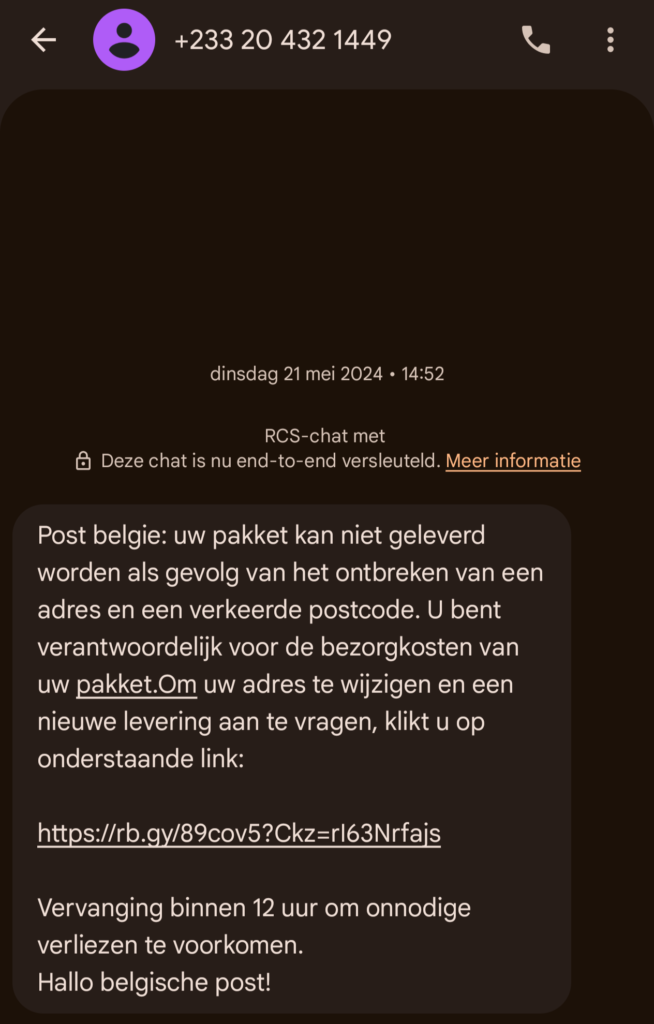 phishing post belgië