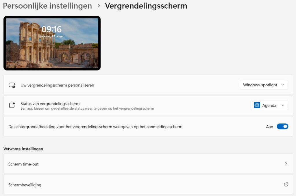 vergrendelingsscherm