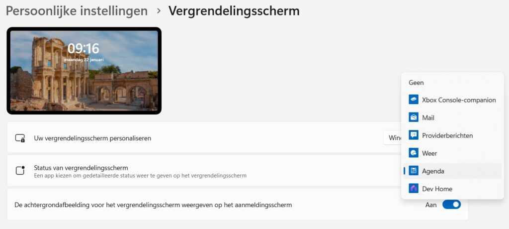 vergrendelingsscherm