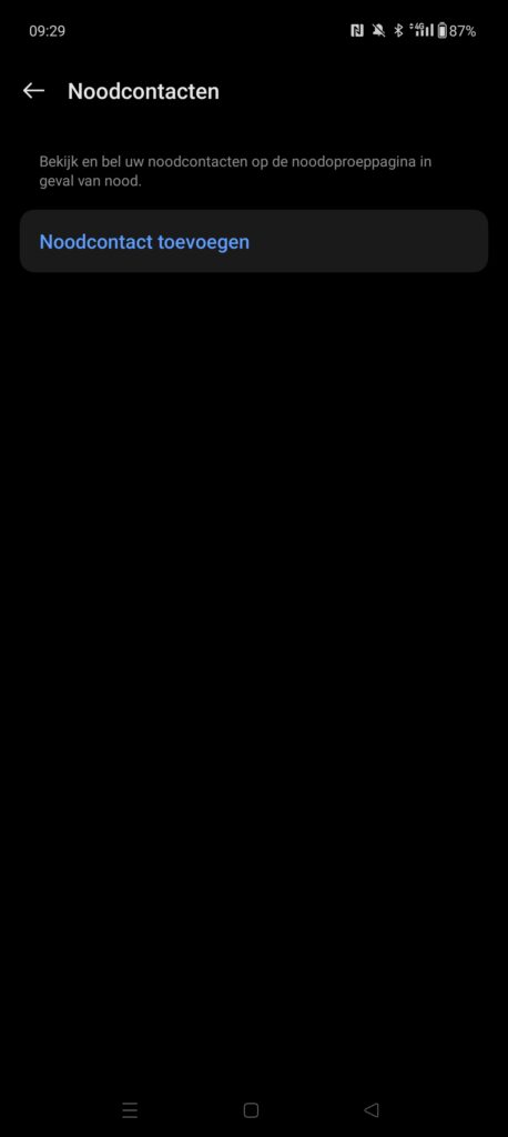 Noodcontacten Android