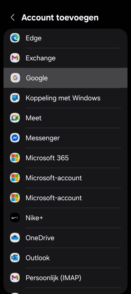Extra Google-account toevoegen