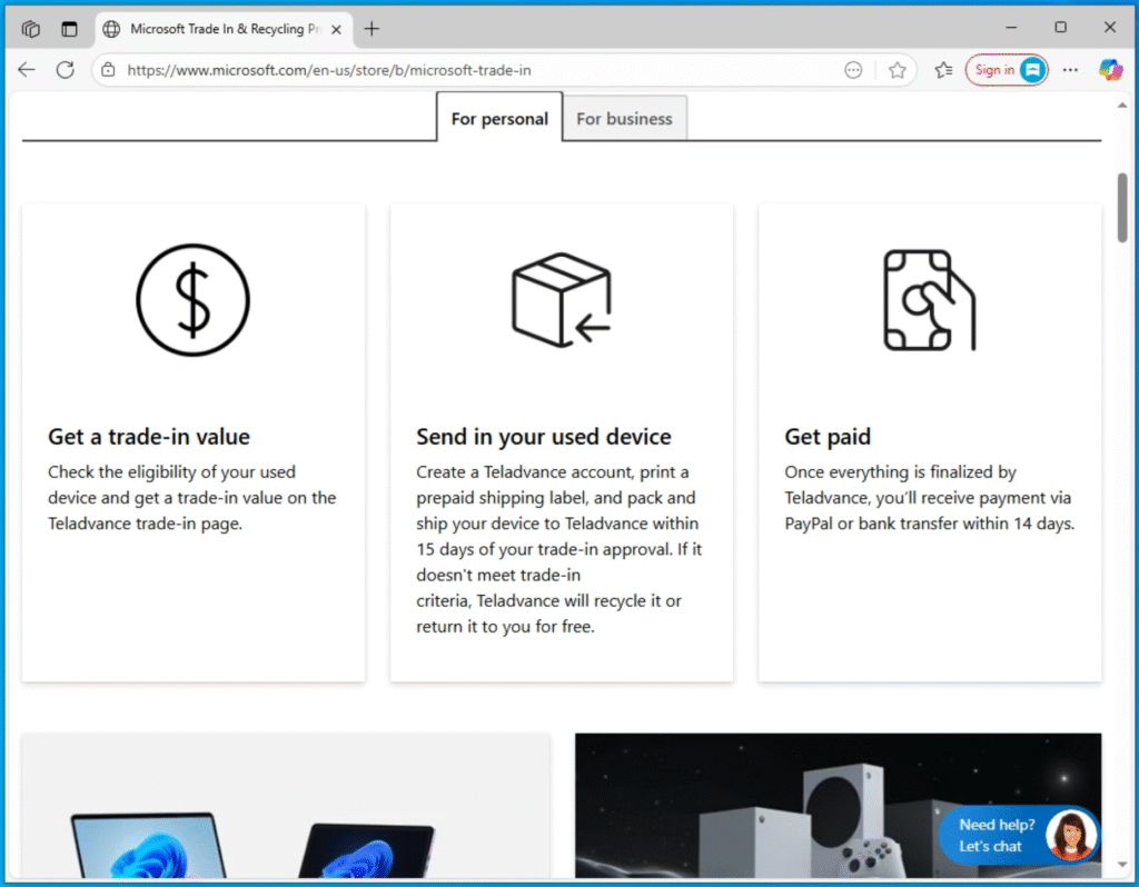 Inruilwaarde Windows 10-pc