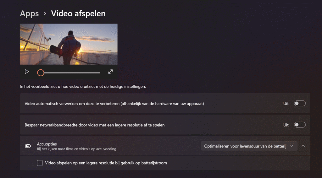 Apps Video afspelen Windows 11