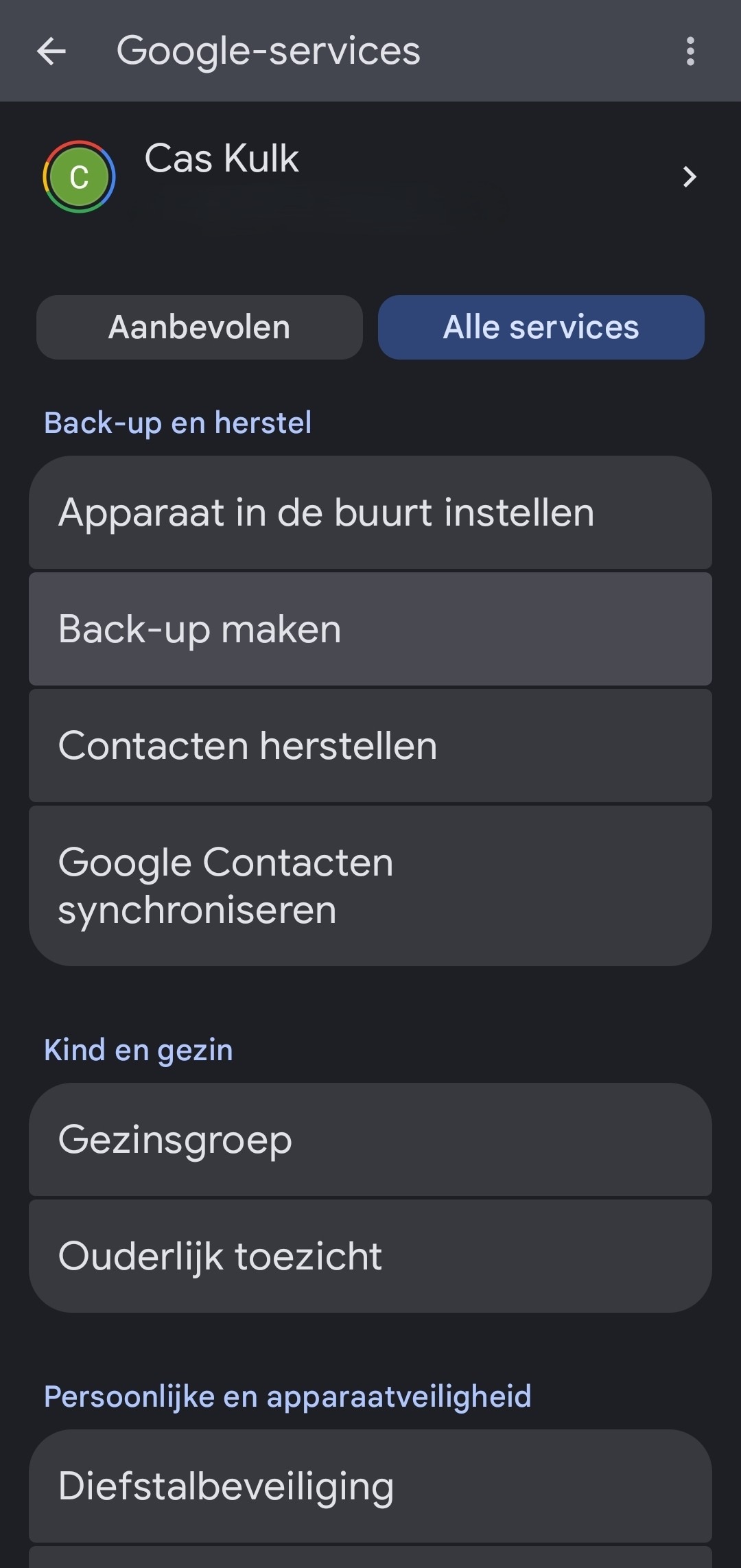 Android back-up maken