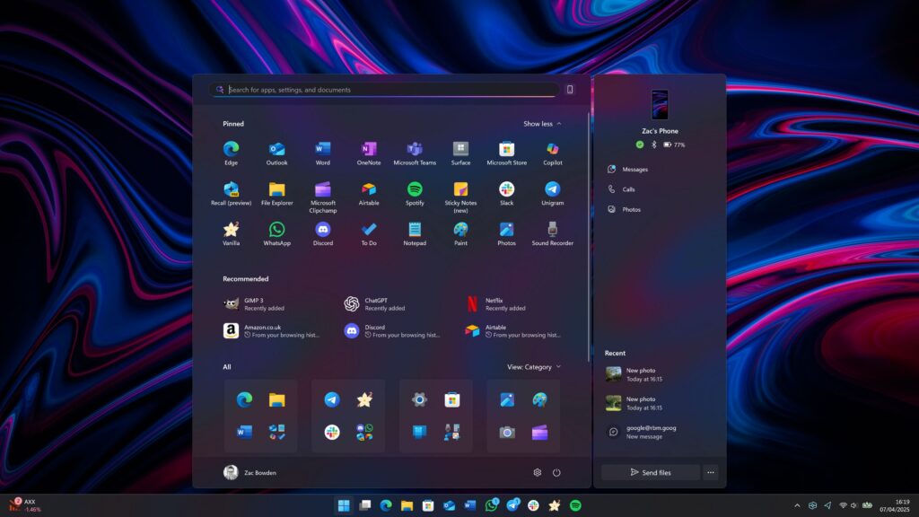 startmenu