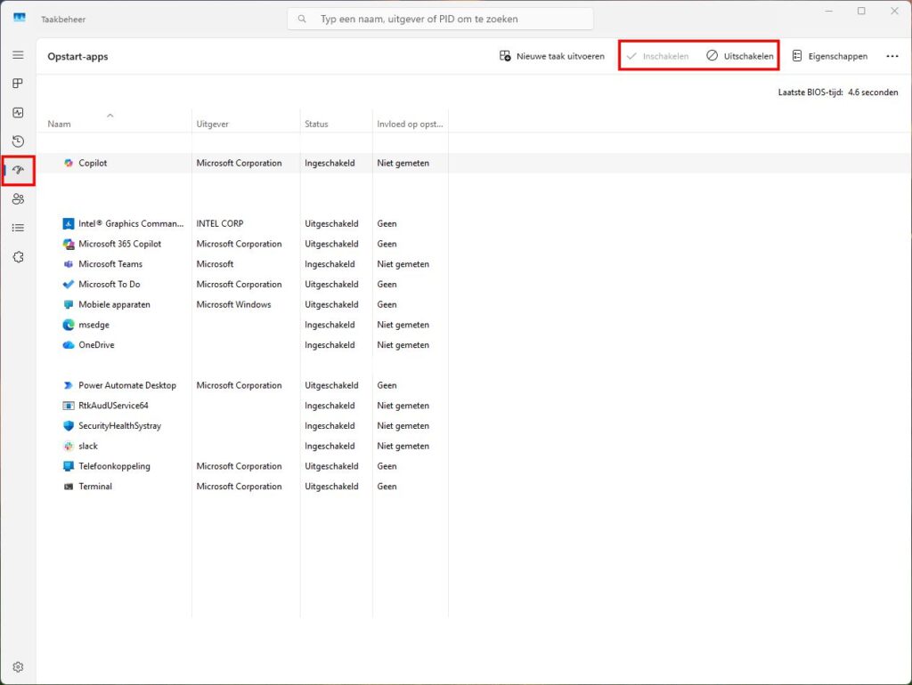 Taakbeheer Windows 11