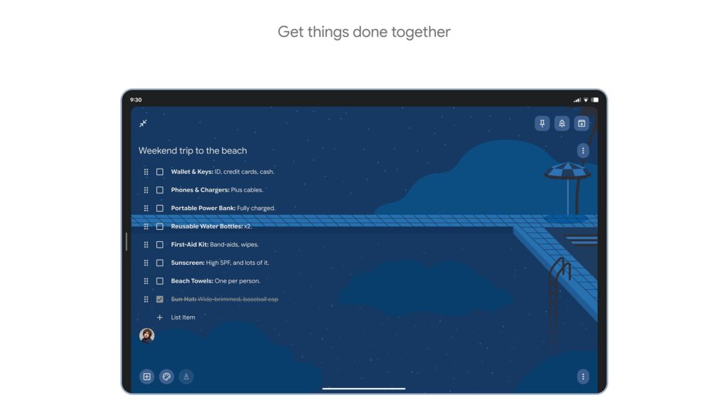 Notities delen via Google Keep