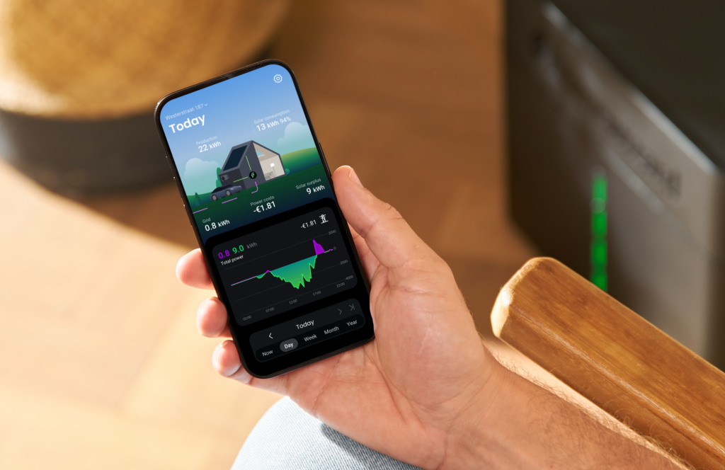 App slimme functies voor thuisbatterij