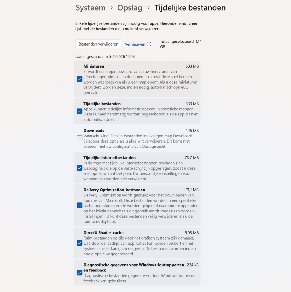 Tijdelijke bestanden
