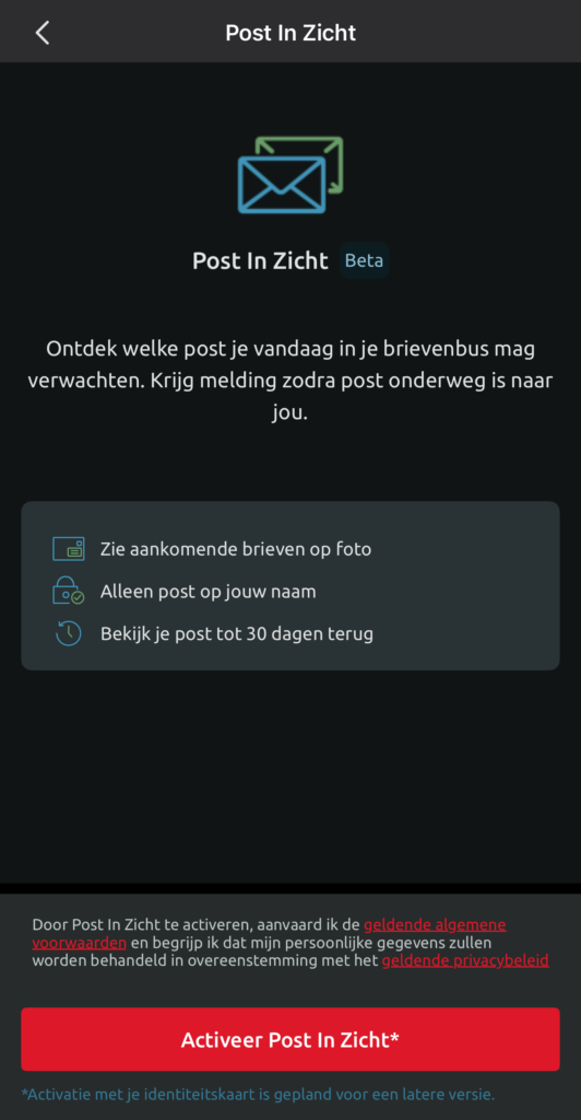 Inloggen met Itsme in Bpost-app