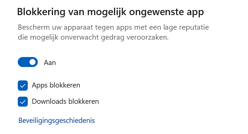 Blokkering van ongewenste app