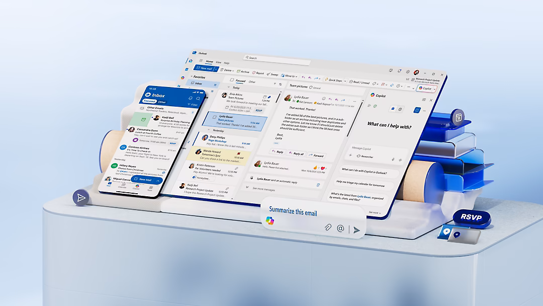 Outlook mail agenda
