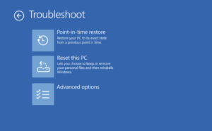 Point-in-time restore Windows 11