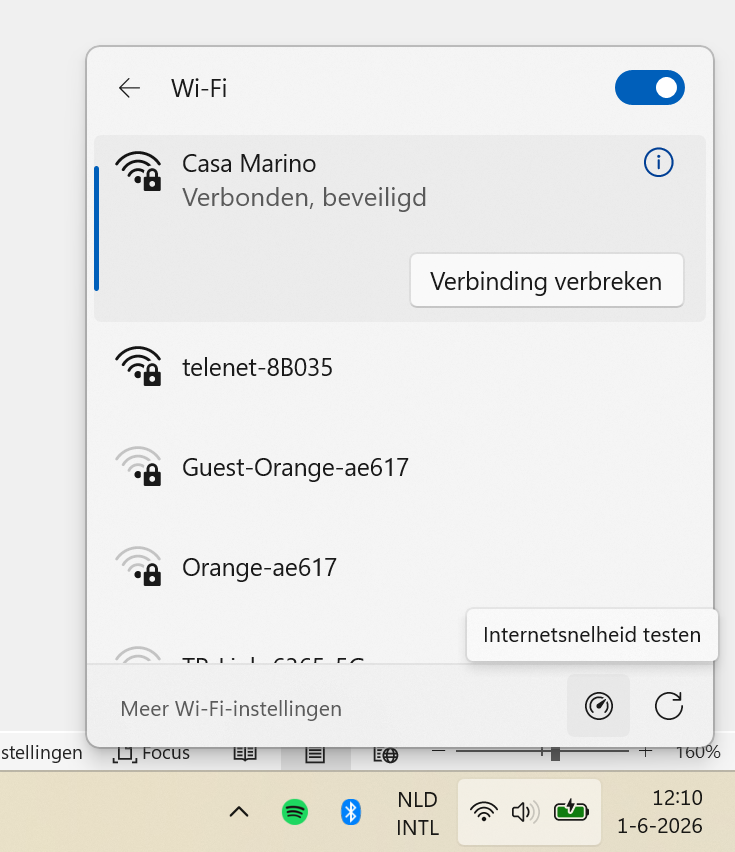 Snelheidstest uitvoeren Windows 11