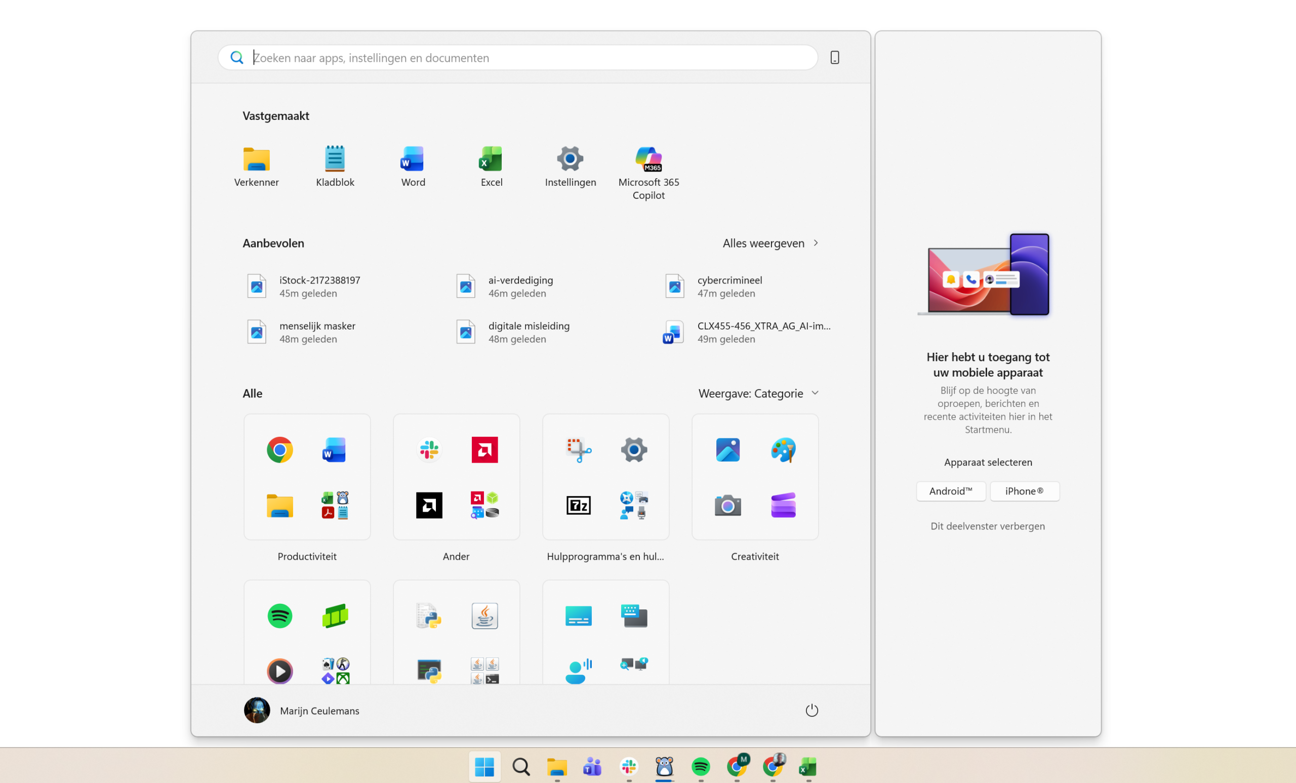 nieuw Startmenu Windows 11